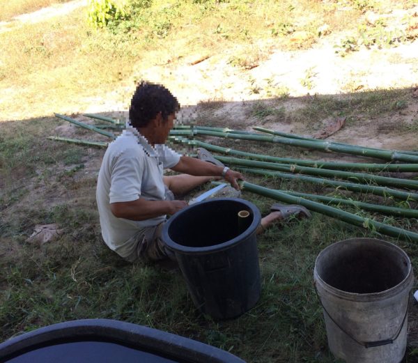 タイのお菓子、カオラム作り